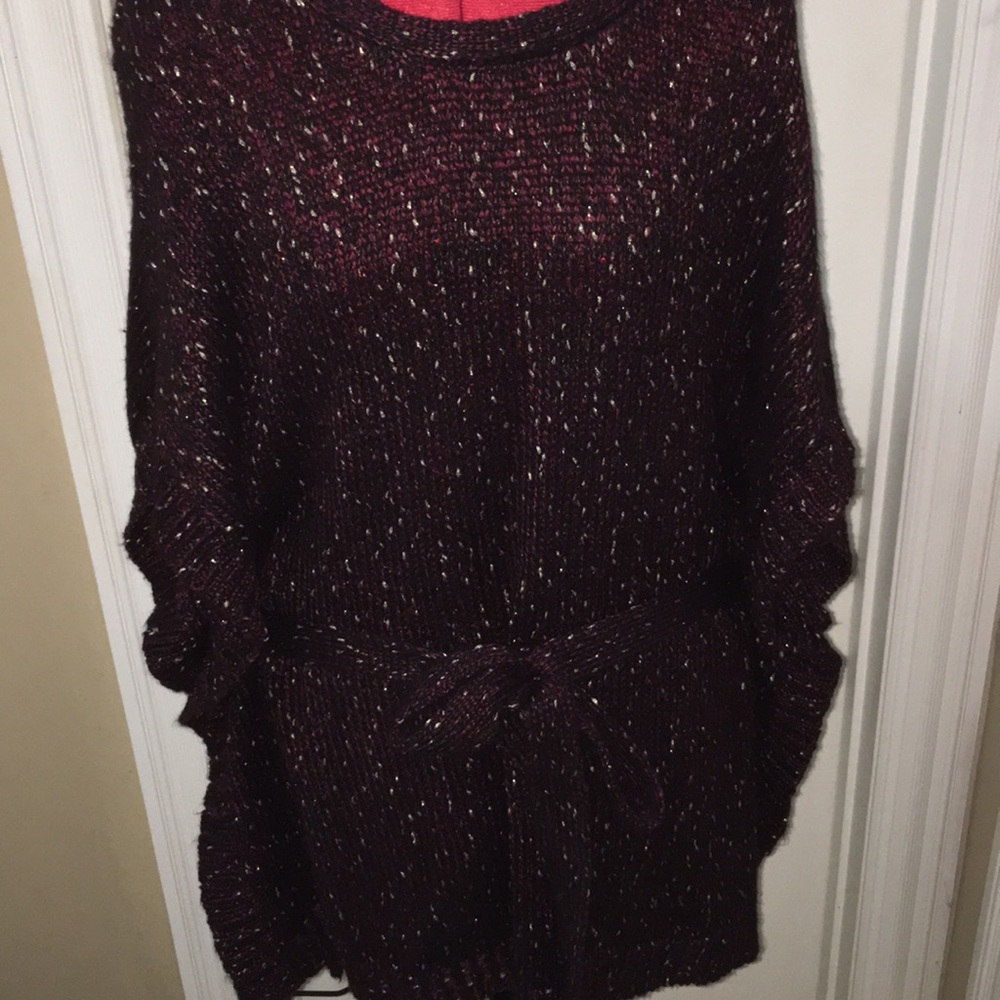 Beautiful burgundy and gold flake sweater